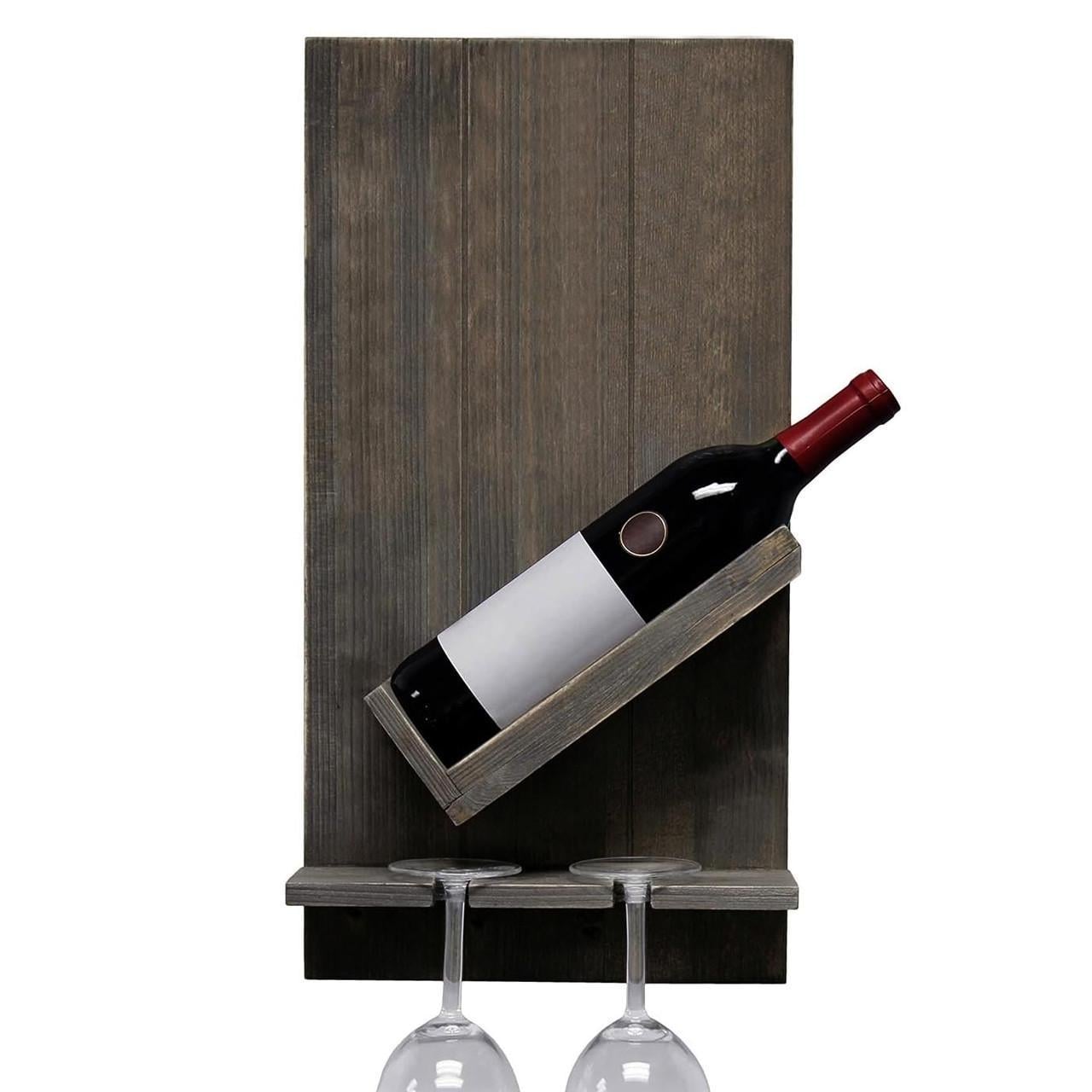 Полка для вина настенная из дерева Хикари Мокко (ПНК-002410)