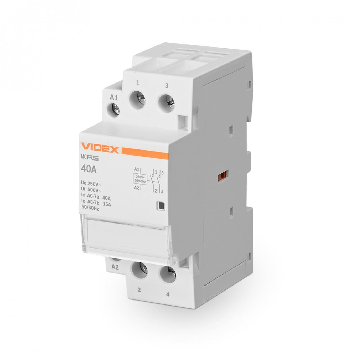 Контактор модульный Videx Resist 2п 40А 2НВ (VF-RS-MC2O-40)