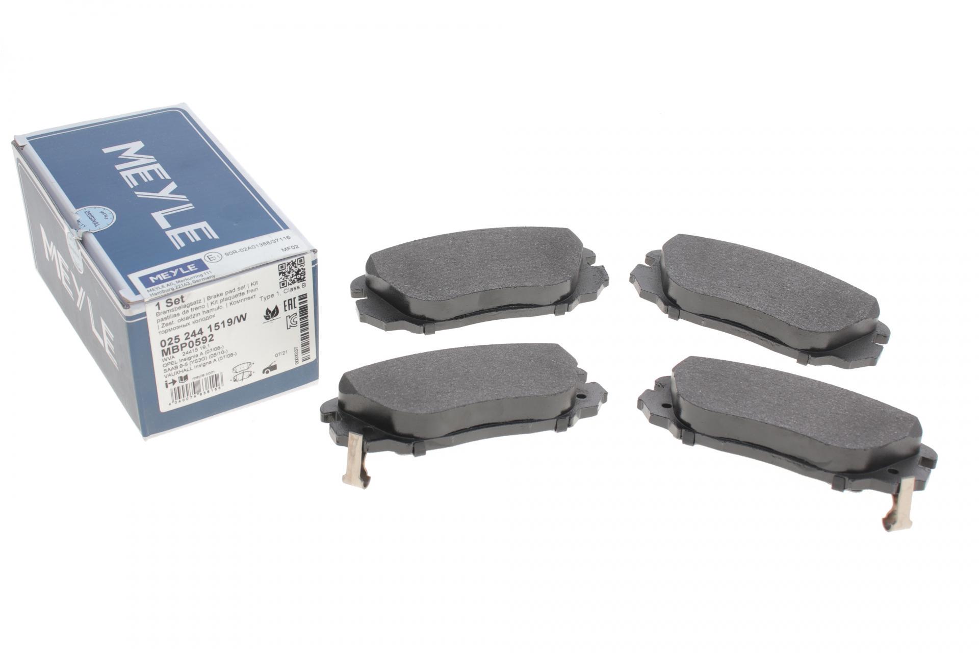 Колодки тормозные передние Meyle для Opel Insignia 08- (025 244 1519/W)