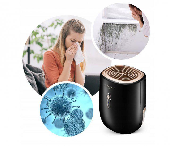 Осушувач повітря Mozano Dry Vac 30 Вт 800 мл Black/Gold (13103252) - фото 5 Осушувач повітря Mozano Dry Vac 30 Вт 800 мл Black/Gold (13103252) - фото 5