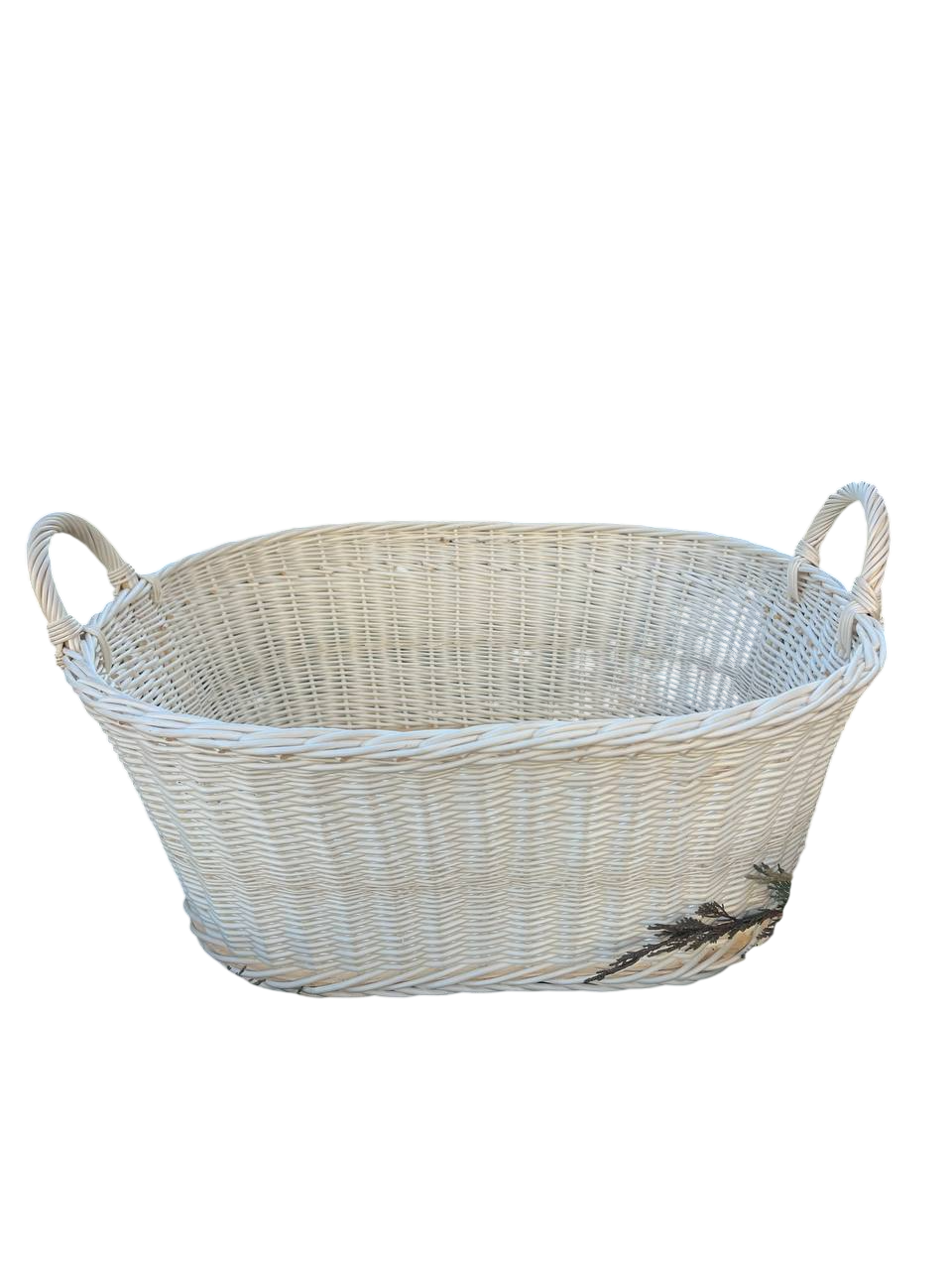 Корзина плетеная Сімейний Затишок с ручками 40х30 см Белый