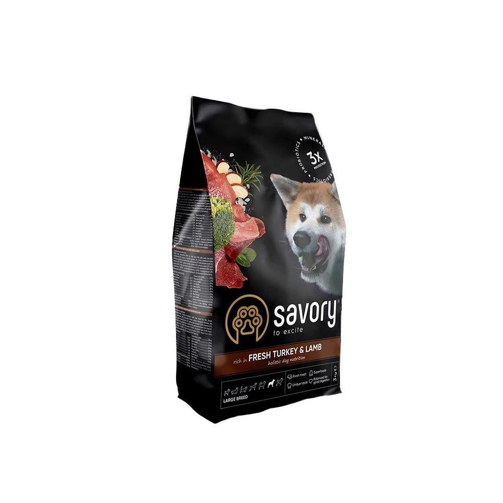 Корм для собак больших пород Savory Fresh Turkey and Lamb 3 кг (30235)