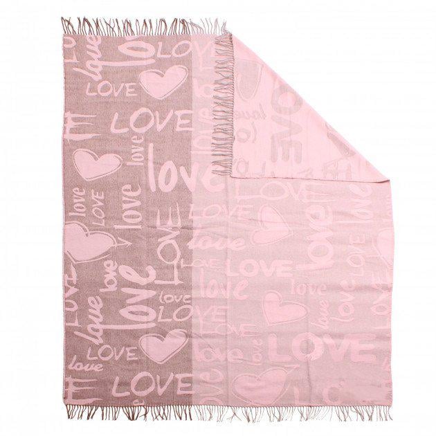 Плед Vladi Сан-Ремо LOVE 140х200 см вовна Рожевий (DR014223) - фото 2 Плед Vladi Сан-Ремо LOVE 140х200 см вовна Рожевий (DR014223) - фото 2