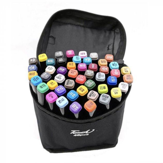 Маркеры двухсторонние в чехле 48 шт. (522262) - фото 2 Маркеры двухсторонние в чехле 48 шт. (522262) - фото 2