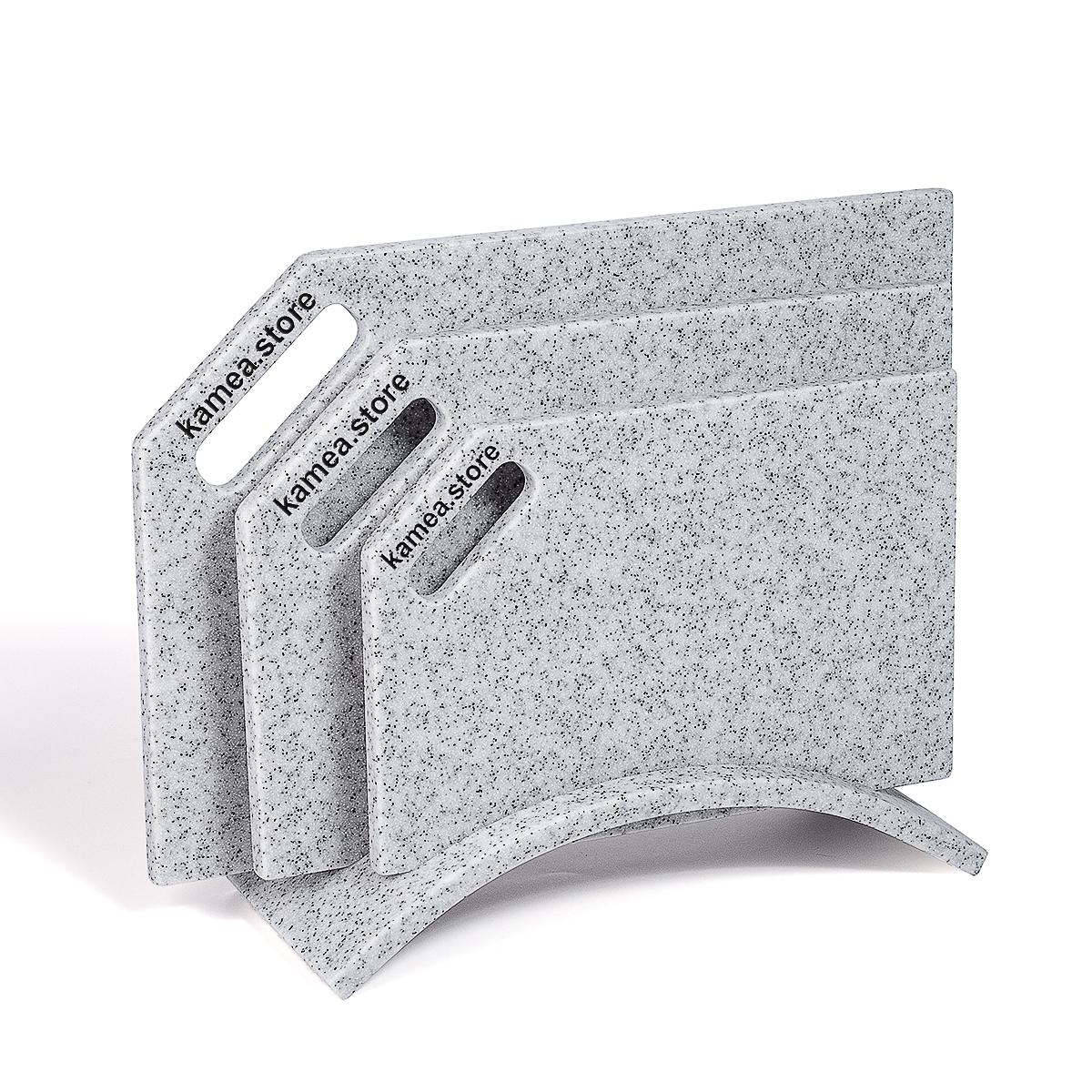 Набір дощок кухонних Kamea зі штучного каменю Dirty Sand - фото 3 Набір дощок кухонних Kamea зі штучного каменю Dirty Sand - фото 3