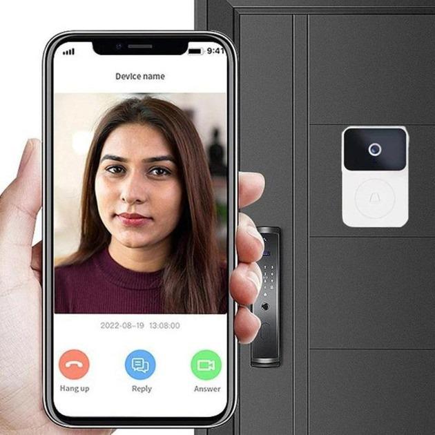 Видеозвонок Wi-Fi Mini Doorbell M6 аккумуляторный беспроводной/дверной Белый (M6-5698) - фото 5 Видеозвонок Wi-Fi Mini Doorbell M6 аккумуляторный беспроводной/дверной Белый (M6-5698) - фото 5