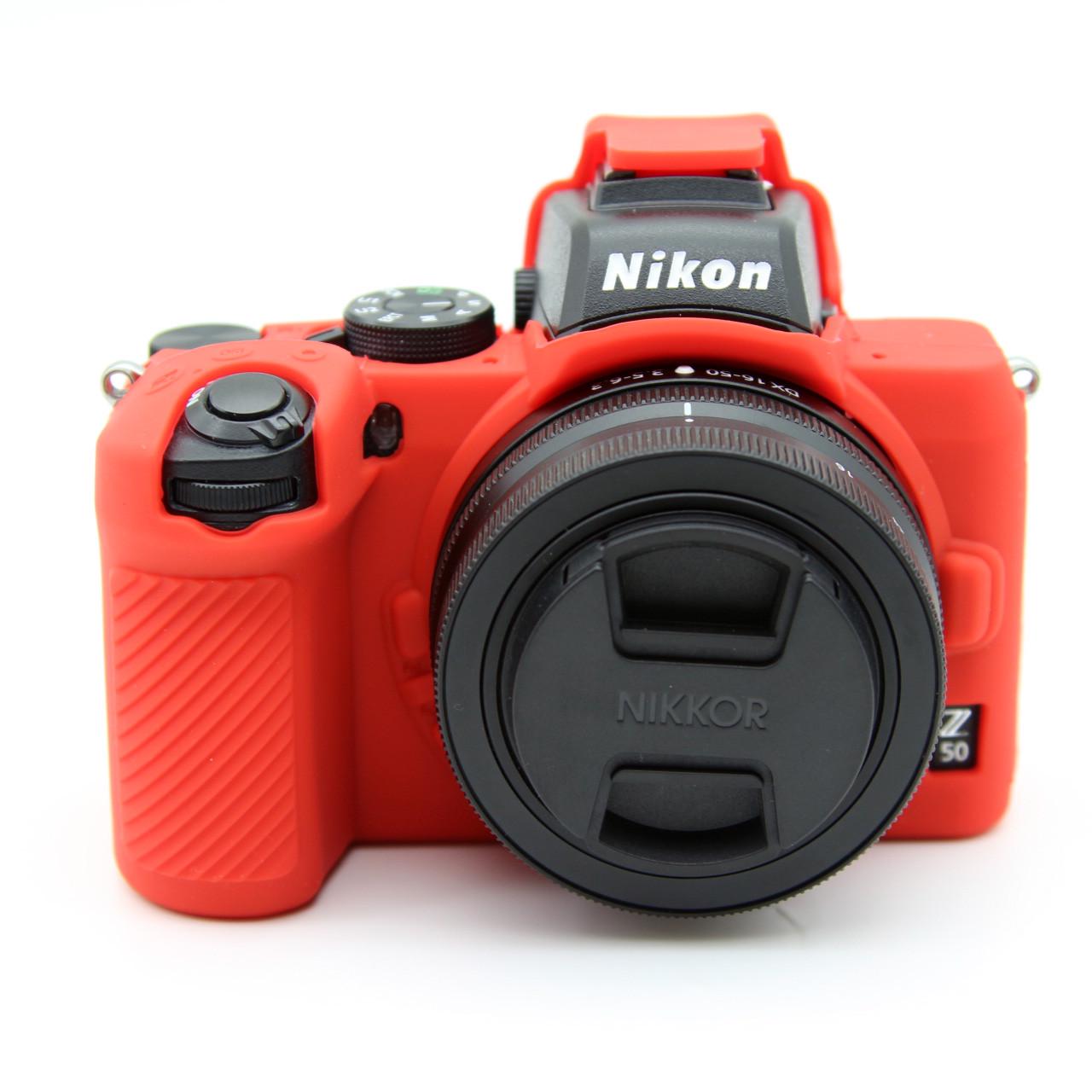 Чехол защитный силиконовый для фотоаппаратов Nikon Z50 Красный