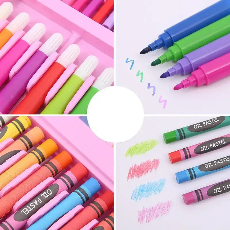 Набор детский художественный для рисования и творчества Art set на 150 пред. в чемодане Розовый - фото 5 Набор детский художественный для рисования и творчества Art set на 150 пред. в чемодане Розовый - фото 5