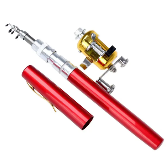 Удочка карманная в форме ручки Fish Pen Fishing Rod In Pen Case Красный (205100/2)