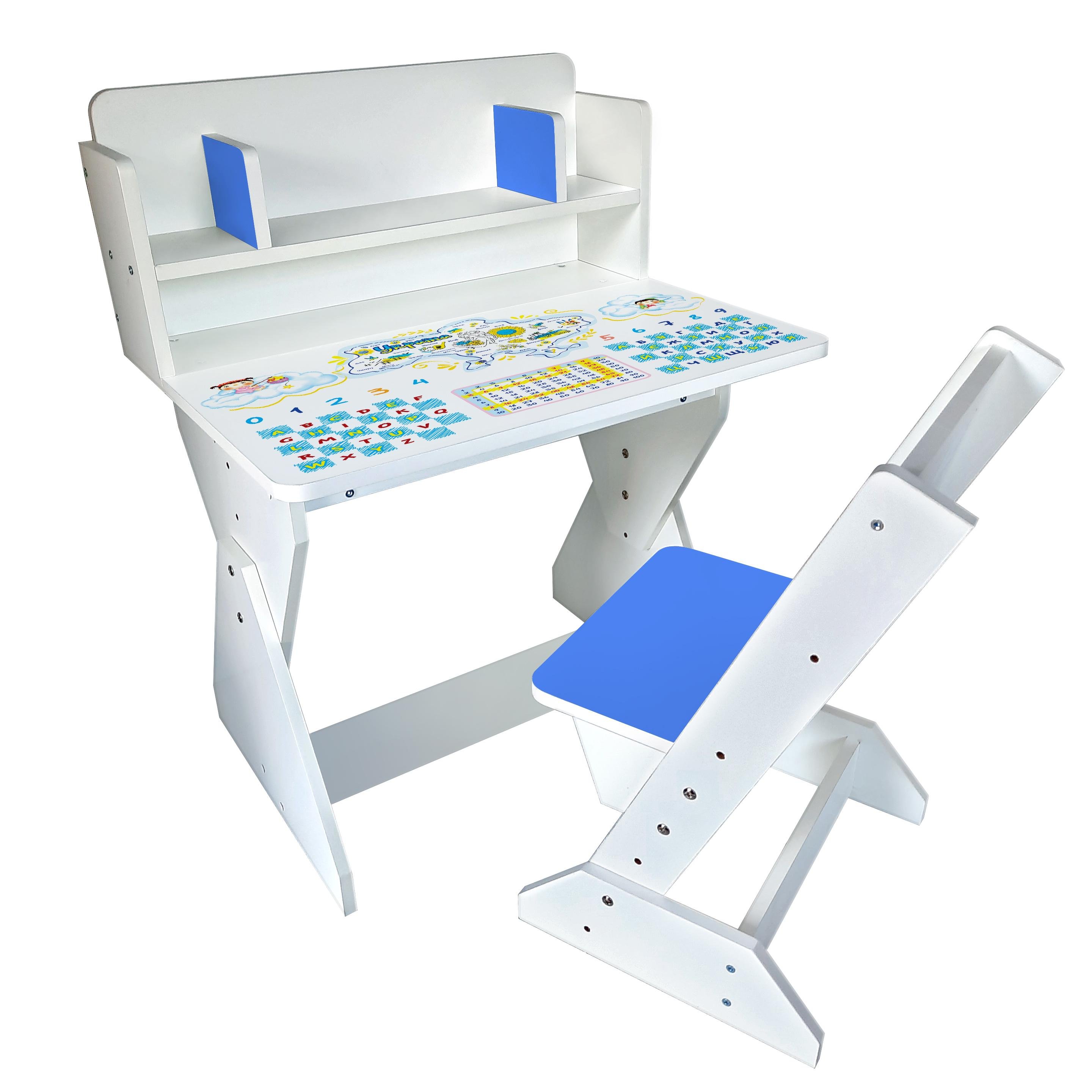Парта со стульчиком Holy Wood П01 регулируемая с рисунком Карта Украины (18137354)