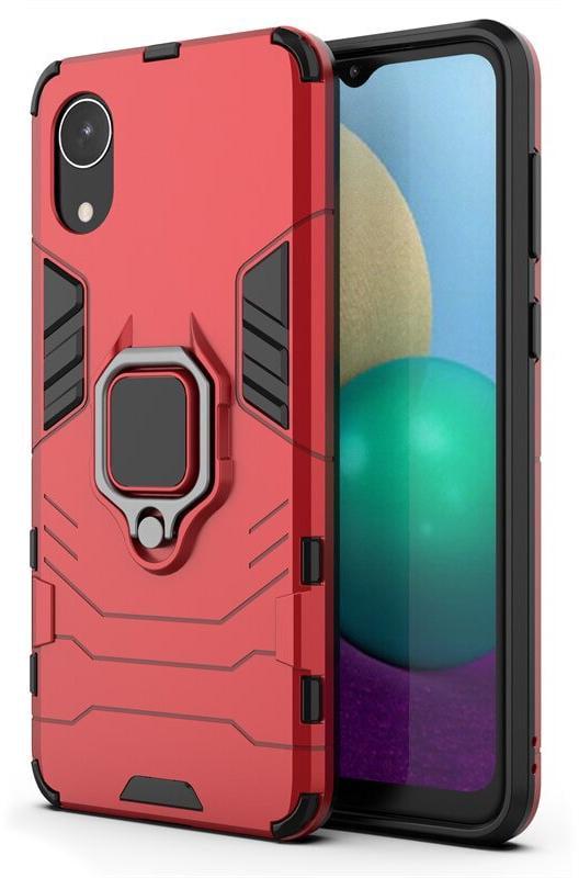 Противоударный чехол Samsung Galaxy A03 Core A032 (подставка кольцо) Red (26717-2D)
