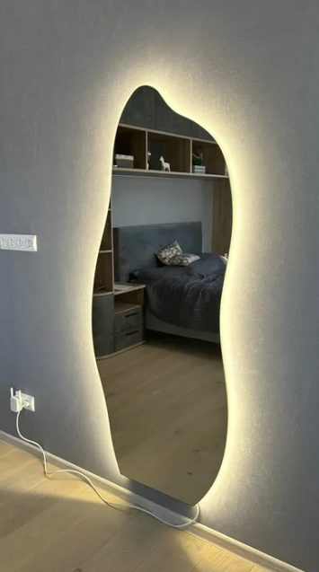 Зеркало настенное фигурное с LED подсветкой 160х60 см (26643273)