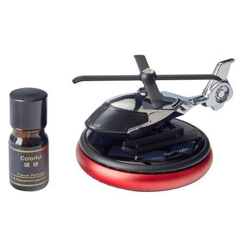 Ароматизатор многоразовый Вертолет на солнечной батарее Красный (00000065616)