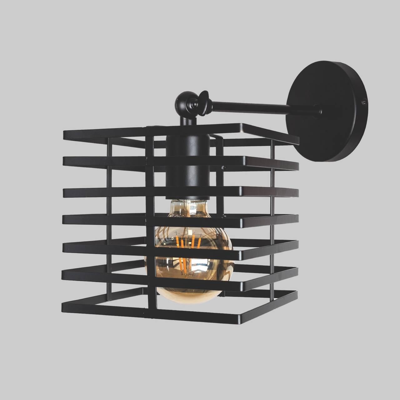 Бра у стилі лофт Чорний (56-WPR104F3-1 BK)