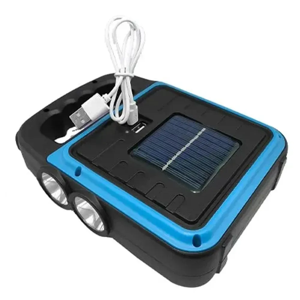 Ліхтар прожектор LED із сонячною панеллю та повербанком HS-8020 акумуляторний USB (234569133) - фото 5
