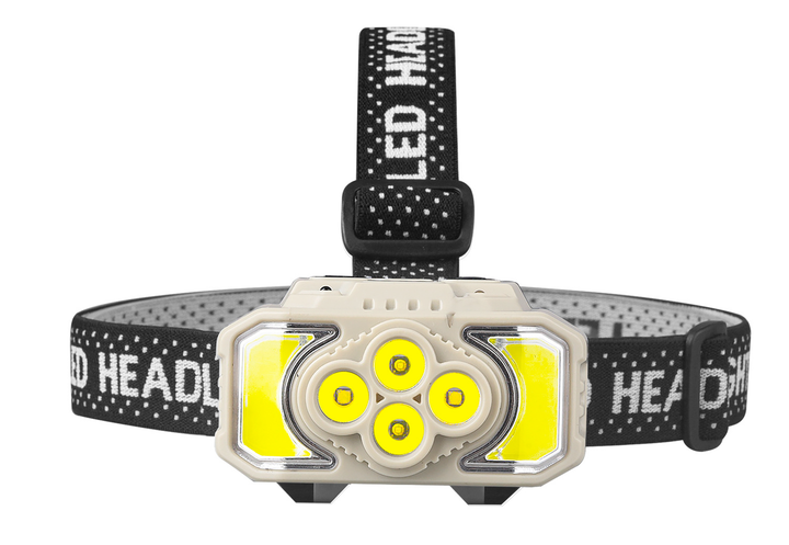 Ліхтар налобний HX-815S-4XPE+2COB з білим і червоним світлом/USB Type-C (ML-04957) - фото 2 Ліхтар налобний HX-815S-4XPE+2COB з білим і червоним світлом/USB Type-C (ML-04957) - фото 2