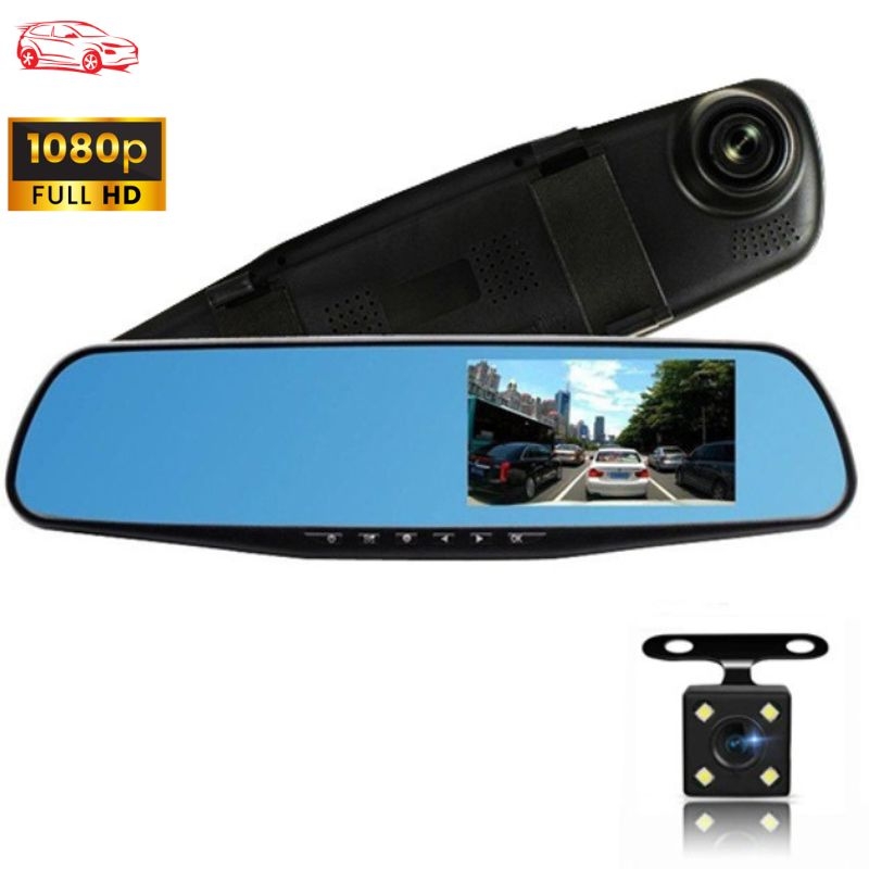 Видеорегистратор UKC L-9002 зеркало 4,3" 1080P Full HD 2 камеры (tf7455) - фото 2 Видеорегистратор UKC L-9002 зеркало 4,3" 1080P Full HD 2 камеры (tf7455) - фото 2