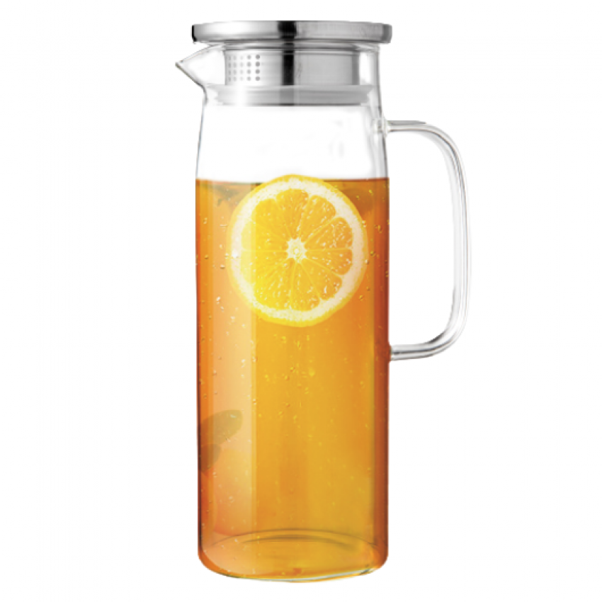 Кувшин стеклянный S&T 9097-6 с металлической крышкой и ручкой 1,2 л (1645678916) Кувшин стеклянный S&T 9097-6 с металлической крышкой и ручкой 1,2 л (1645678916)