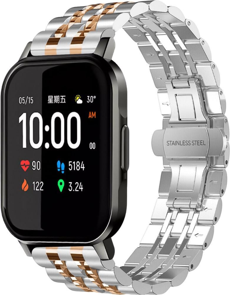 Браслет металлический Spinye Line для Haylou Smart Watch 2 (LS02) Silver Rose (29039-68)