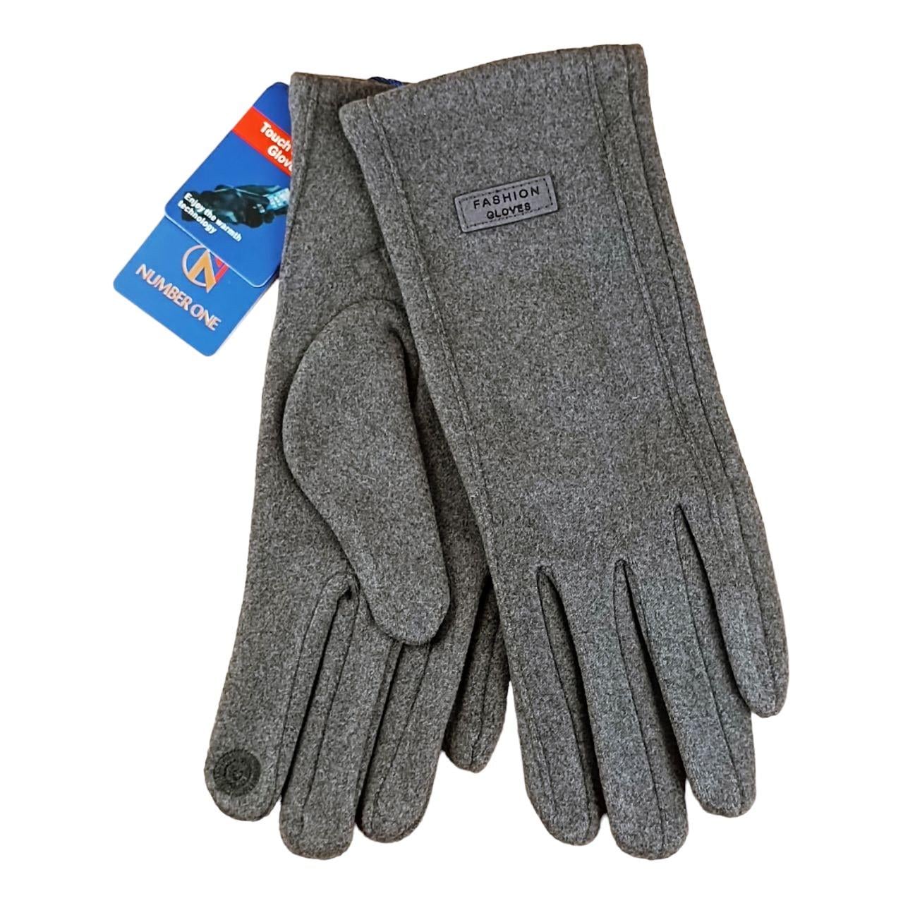 Перчатки женские UGC Дизайн 1 сенсорные пальтовая ткань Серый (47345)