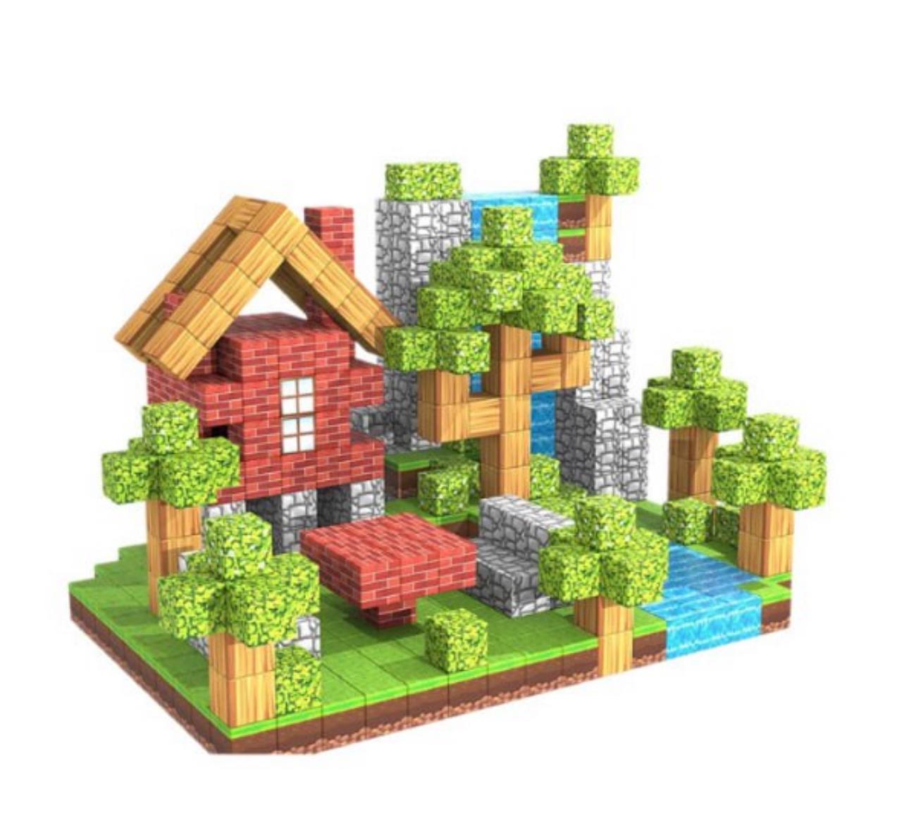 Конструктор магнітний Minecraft на 100 елементів Різнокольоровий (01502) Конструктор магнітний Minecraft на 100 елементів Різнокольоровий (01502)