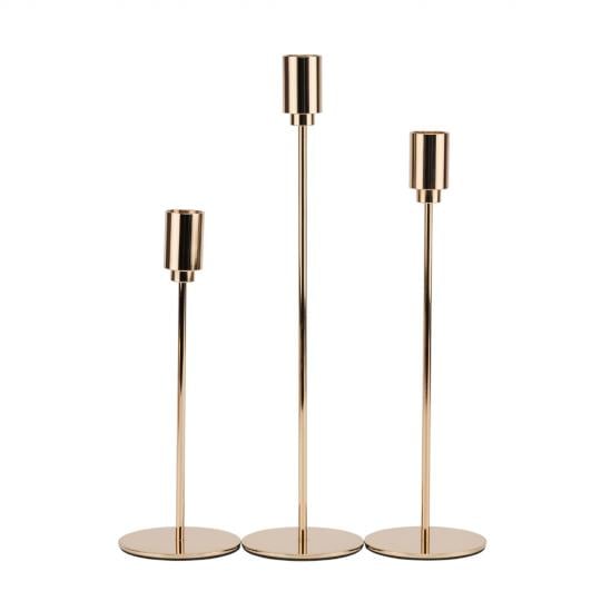 Набор металлических подсвечников Современная классика 3 шт. 32х27х22 см Золотой (90803) Набор металлических подсвечников Современная классика 3 шт. 32х27х22 см Золотой (90803)