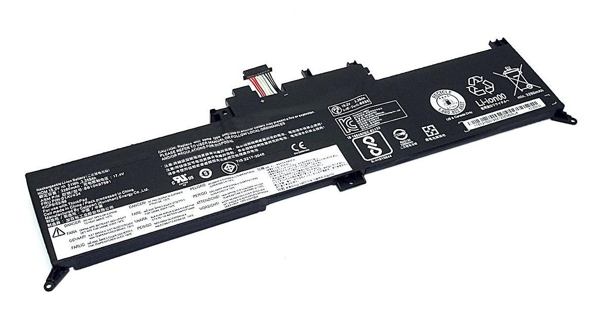 Аккумулятор для ноутбука Lenovo 01AV434 ThinkPad New S1 2018 15,2 V 3355 mAh (075241)
