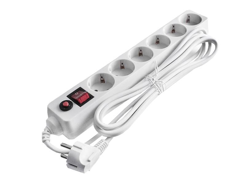Удлинитель с заземлением Lemanso 3 м 6 розеток (LMK051)