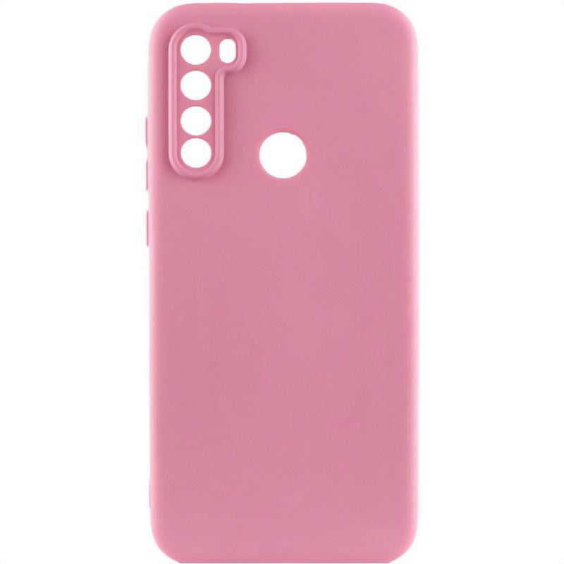 Противоударный чехол TPU GETMAN Liquid Silk Full Camera для Xiaomi Redmi Note 8T Розовый / Pink