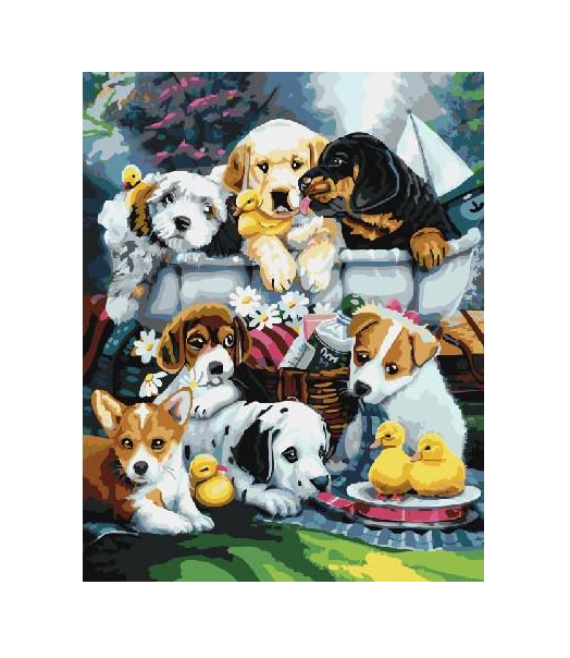 Картина по номерам Brushme GX21568 Стая щенков 40х50 см (1399658387) Картина по номерам Brushme GX21568 Стая щенков 40х50 см (1399658387)