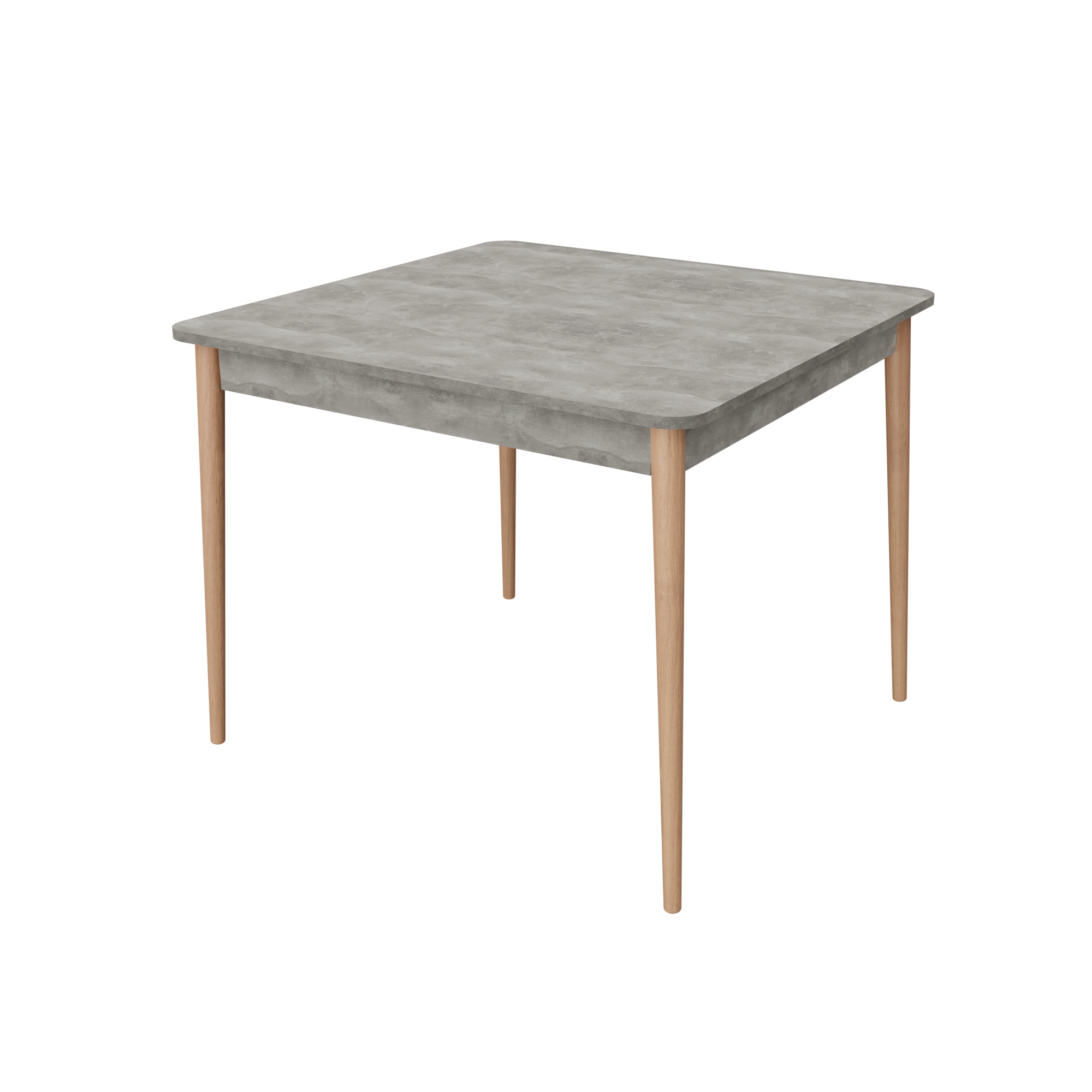 Стол Неман МОНО 880х880 Бетон/Ольха
