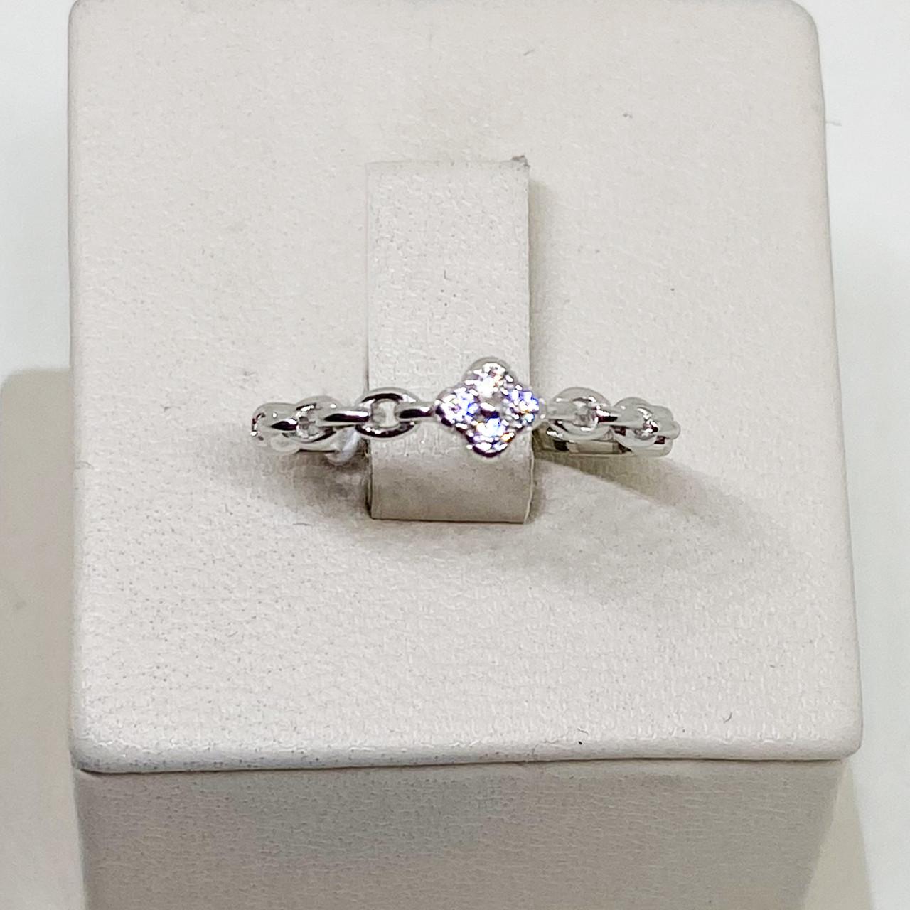 Кольцо серебряное Цепь с кубическим цирконием р. 16,5 1,51 г (1809255622) Кольцо серебряное Цепь с кубическим цирконием р. 16,5 1,51 г (1809255622)