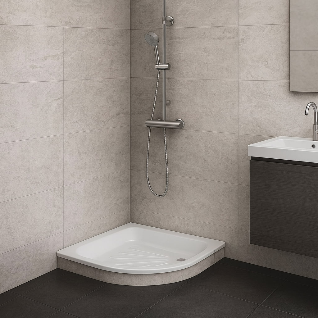 Душевой полукруглый поддон Insana Rondo 80х80х15 см мелкий стальной установочный (А0058799) - фото 1