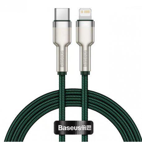 Кабель BASEUS Cafule Metal Type-C to Lightning PD 20W 1 м Green (CATLJK-A06)