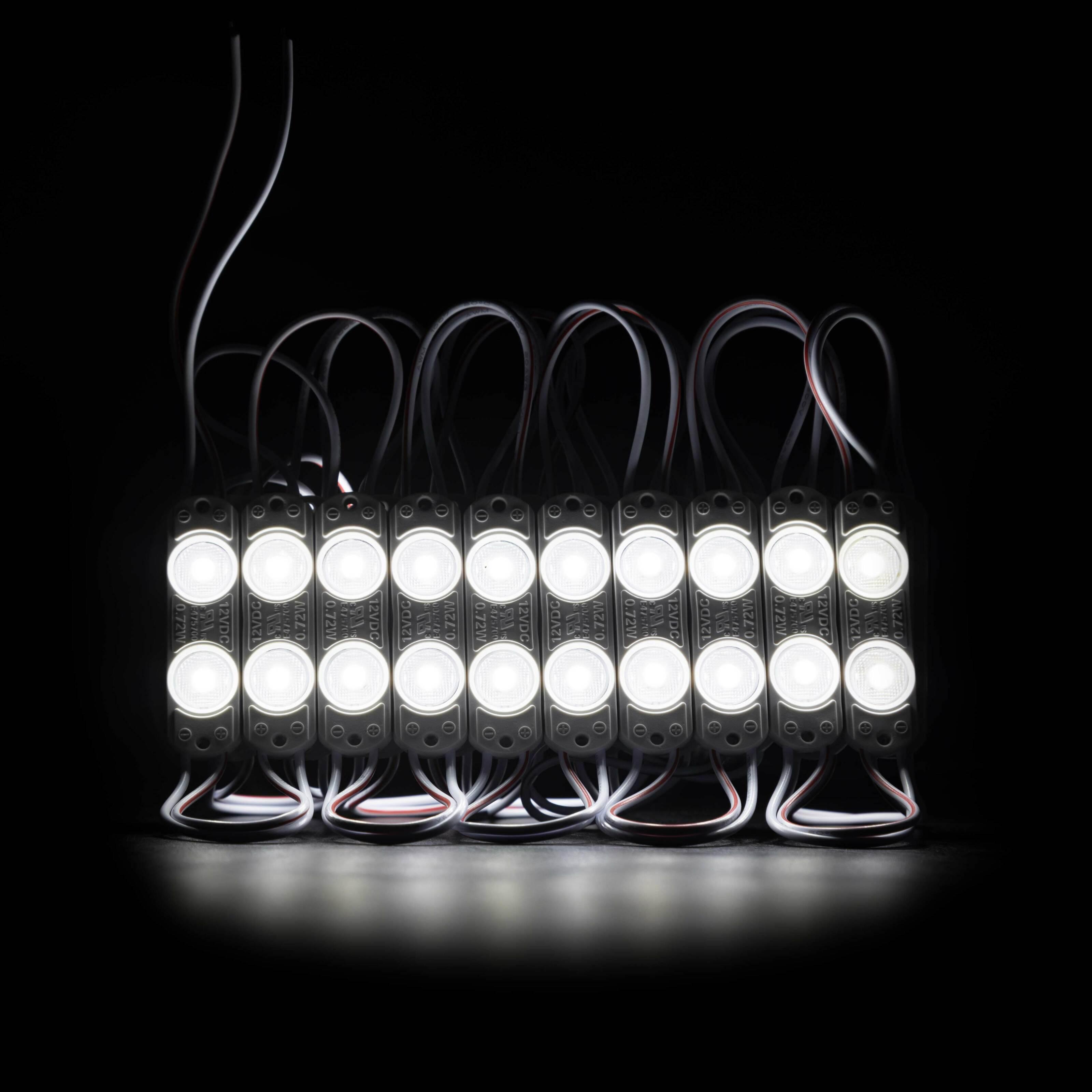 Светодиодный модуль Prolum Т1 SMD2835 2LED 12V 0,72W IP66 с линзой Белый (321012) - фото 2 Светодиодный модуль Prolum Т1 SMD2835 2LED 12V 0,72W IP66 с линзой Белый (321012) - фото 2