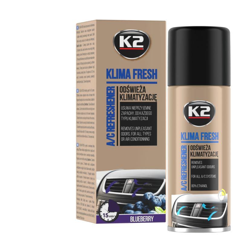 Очищувач автокондиціонера спрей K2 Klima Fresh Чорниця K222BB 150 мл (621106)