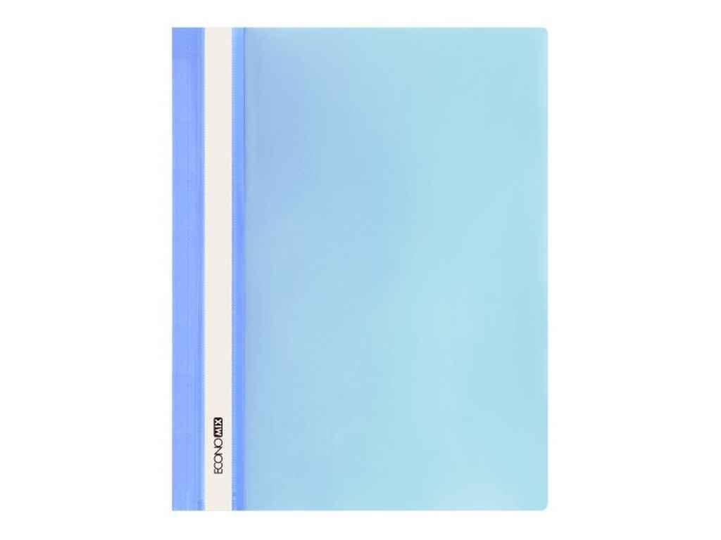 Папка-скоросшиватель Economix А4 без перфорации фактура глянец Голубой (E31511-11)