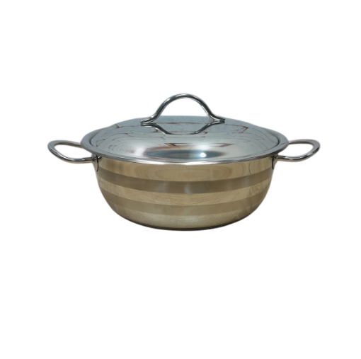 Кастрюля-сотейник с крышкой OMS из нержавеющей стали для газа и индукции 9 л (2006-9)