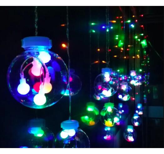 Гирлянда-штора RD-9012 400 LED 20 шариков 8 см - фото 3 Гирлянда-штора RD-9012 400 LED 20 шариков 8 см - фото 3