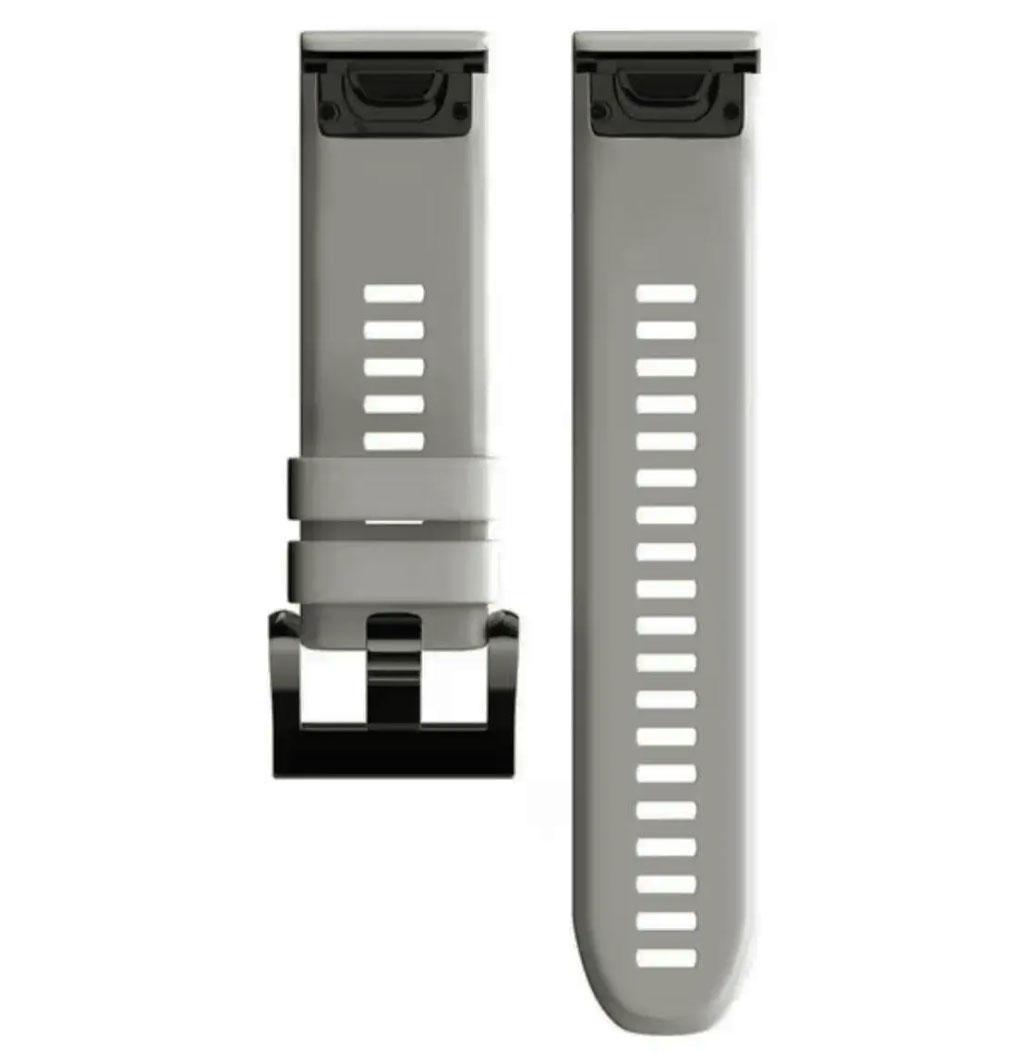Ремешок силиконовый Primo для часов Garmin Fenix 7x/Fenix7xPro/Fenix 8 51 мм Grey (2609114212) - фото 5
