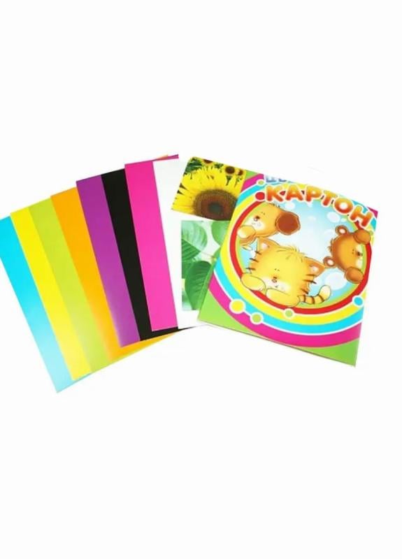 Картон кольоровий Руслан Лунапак А-4 Звірята 9 арк. (RLN10202)