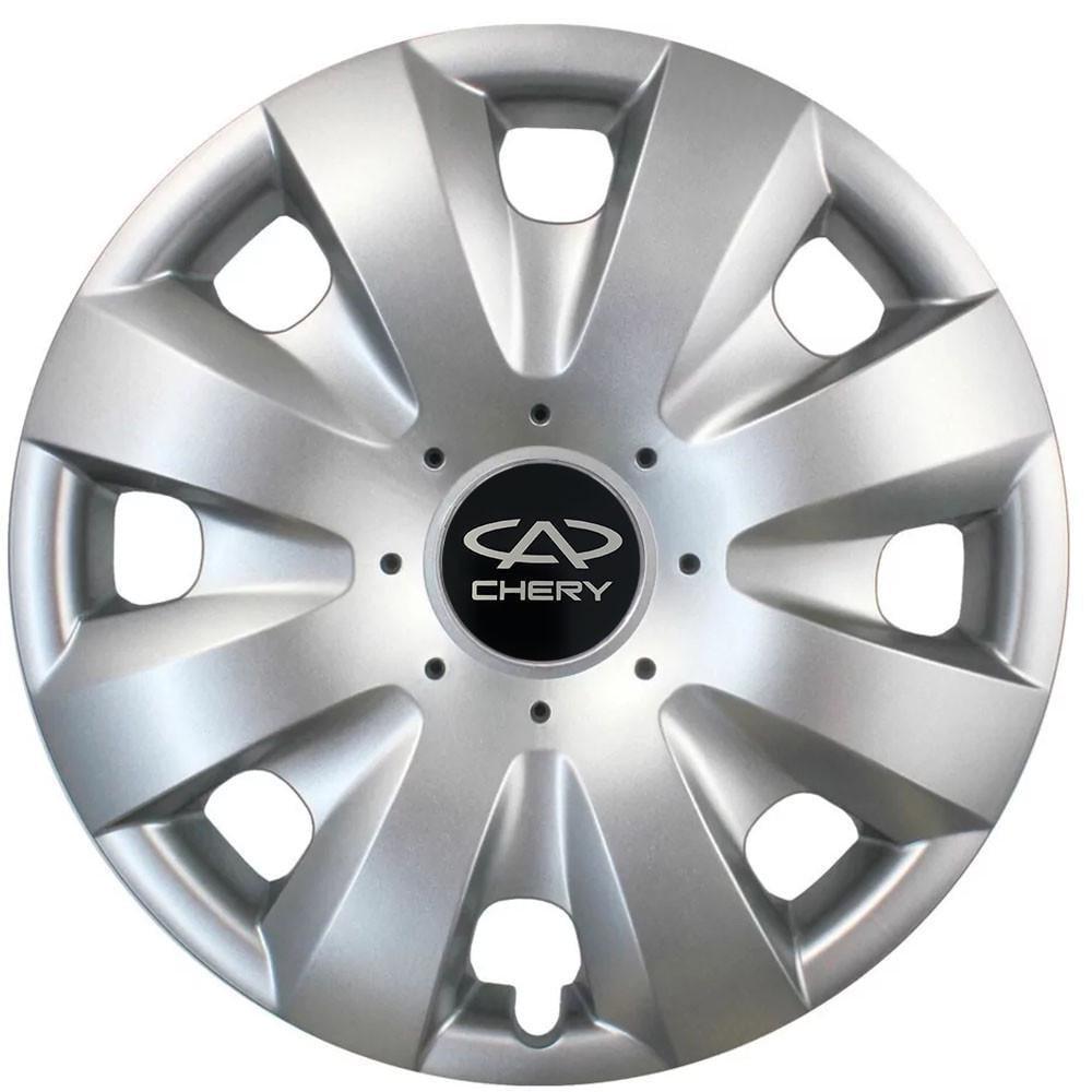 Колпаки SJS 321 с логотипом Chery R15 4 шт. Серебряный (2654558347)