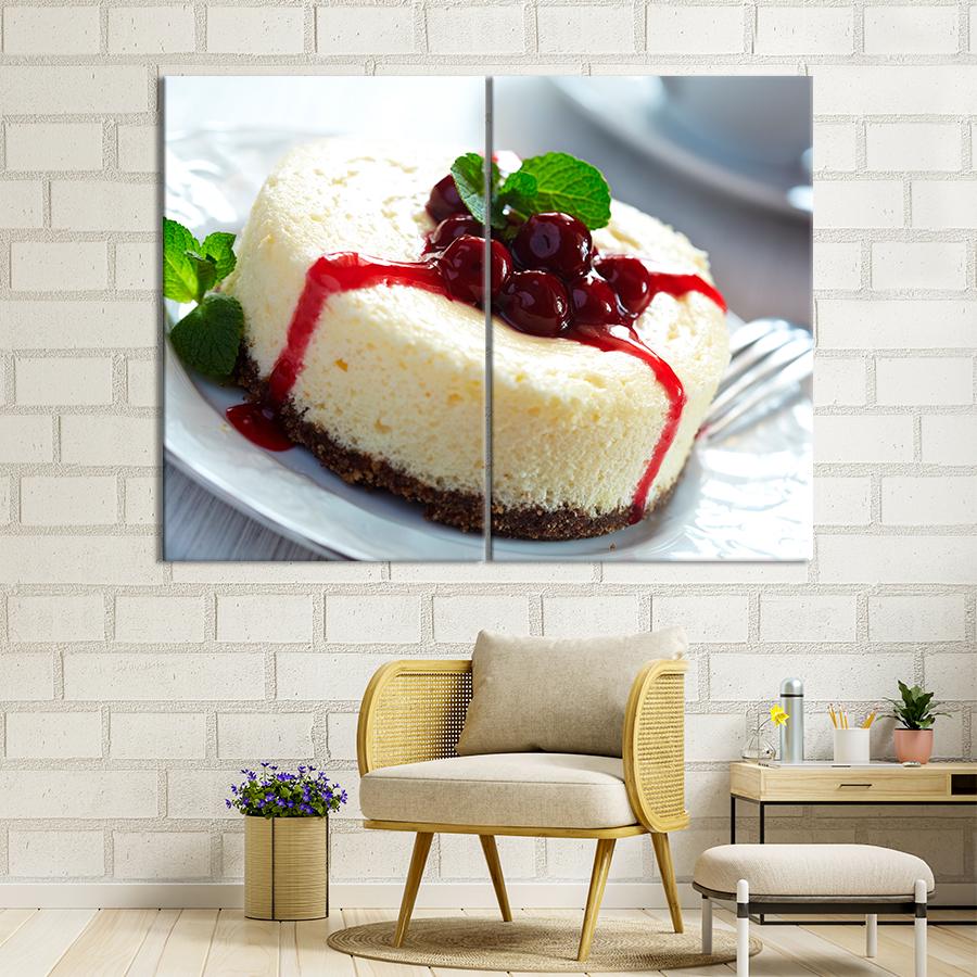 Настенний декор Красивый чизкейк с кокосом 71x51 см (A397-2)