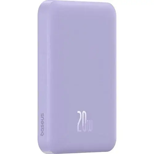 Батарея портативная BASEUS Magnetic Mini Wireless Fast Charge P10022107513-00 5000 mAh 20W Purple - фото 3