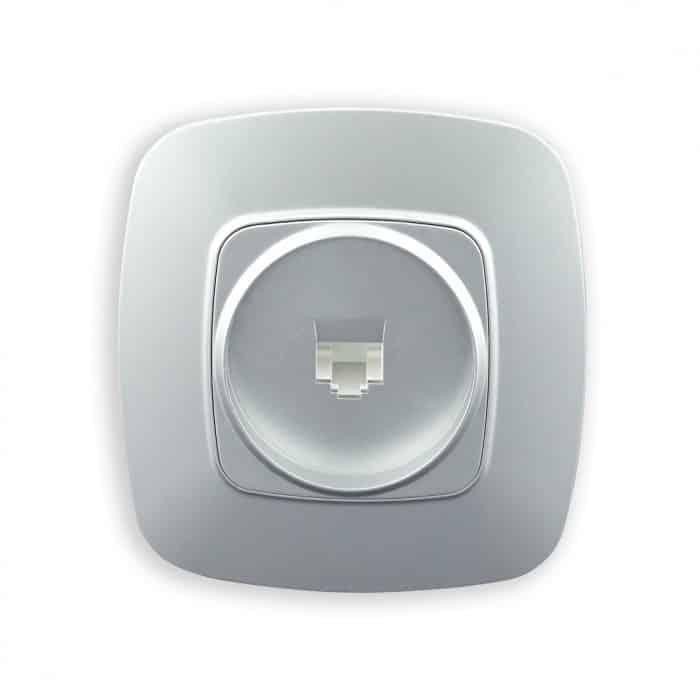 Розетка встроенная HOROZ ELECTRIC ELA компьютерная Серебряный (112-007-0011-020)