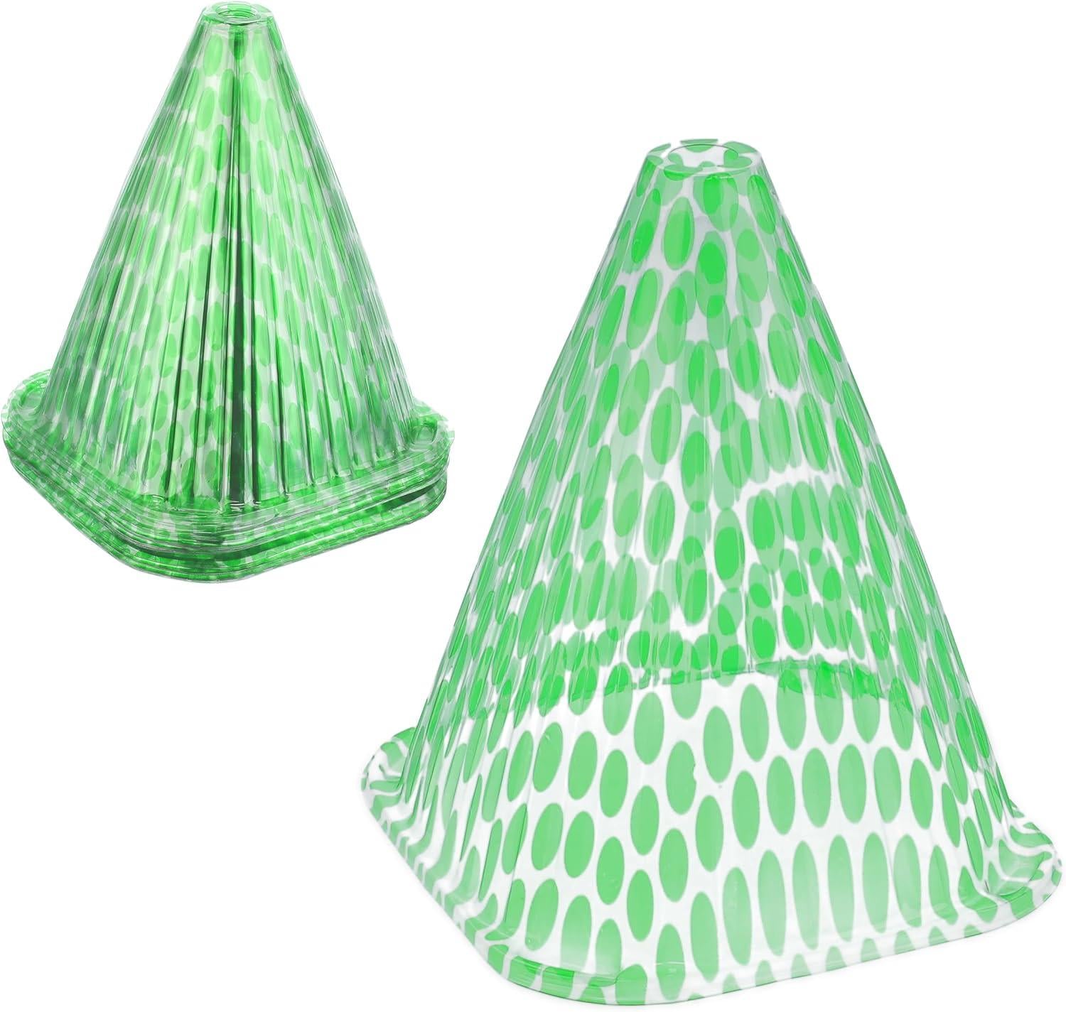 Набір конусів пластикових для саду та городу захисні для розсади та квітів 19х22 см 5 шт. Зелений Набір конусів пластикових для саду та городу захисні для розсади та квітів 19х22 см 5 шт. Зелений