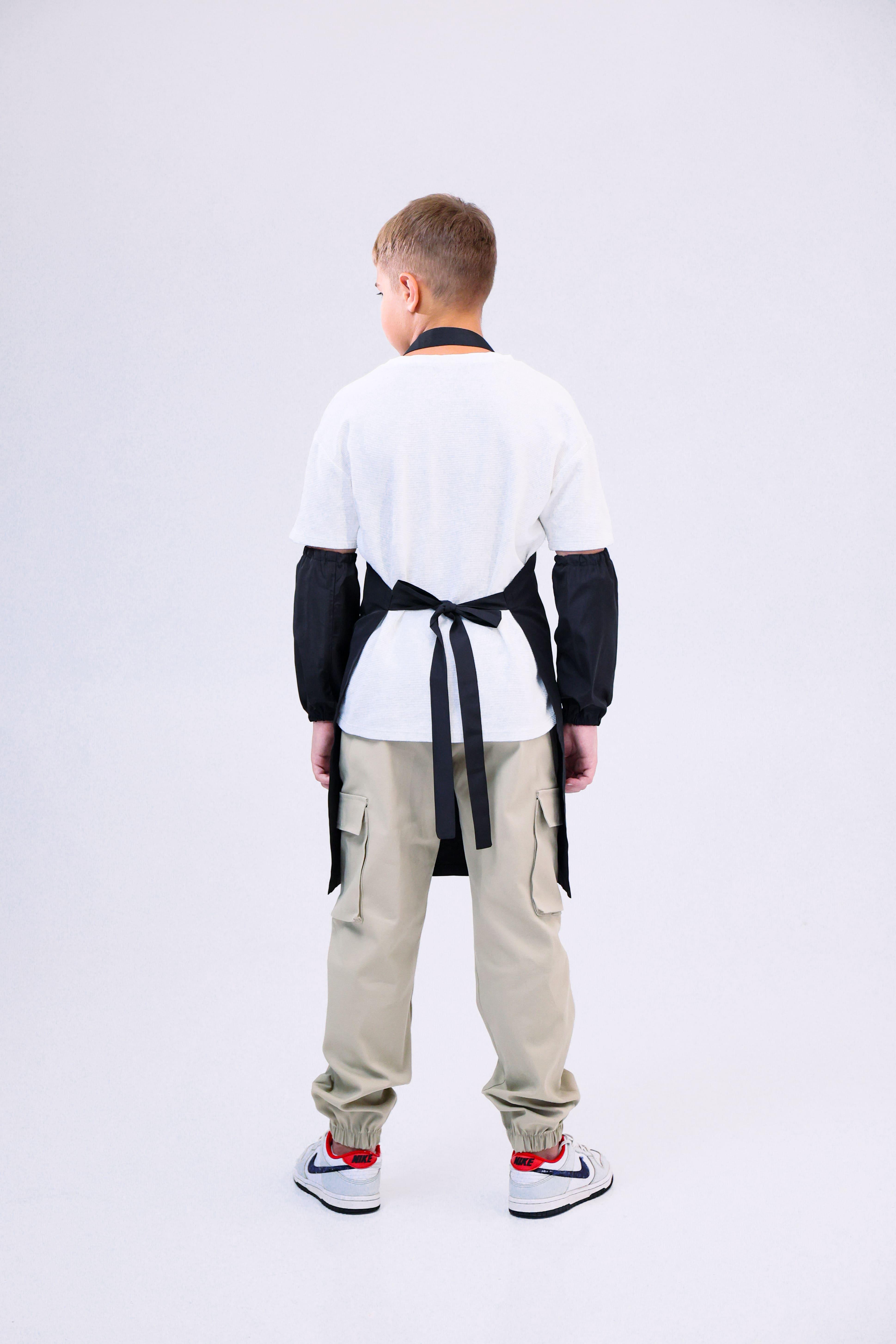 Фартух для уроків праці з нарукавниками з плащової тканини для школи Чорний (п/хл-ч1) - фото 6 Фартух для уроків праці з нарукавниками з плащової тканини для школи Чорний (п/хл-ч1) - фото 6