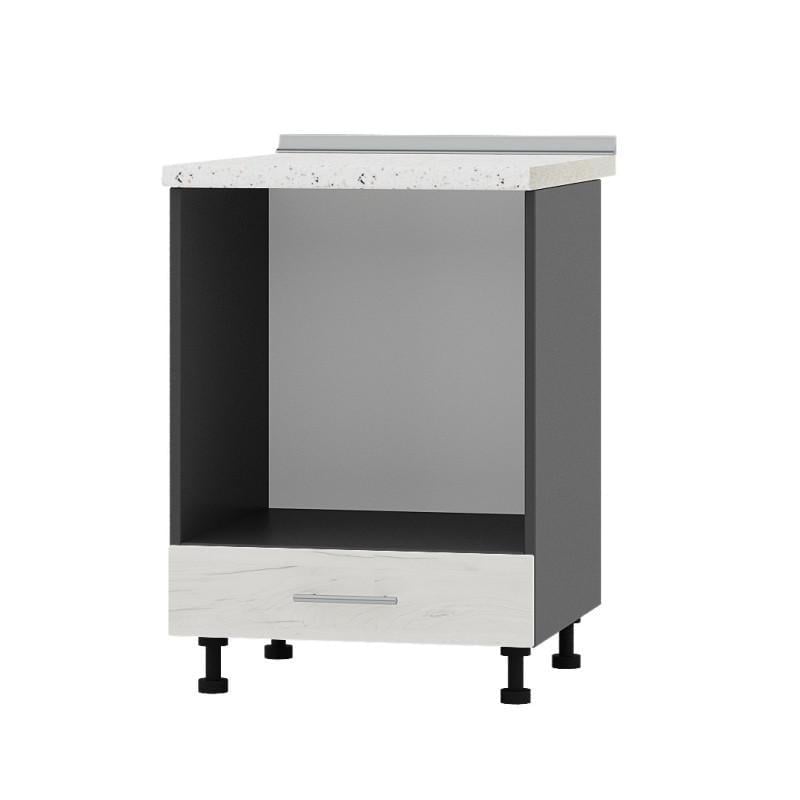 Кухонний модуль під духовку Оптіма Низ Н85-600 без стільниці 600х461х820 мм Антрацит/Дуб Крафт Білий (DTM-072182) - фото 1 Кухонний модуль під духовку Оптіма Низ Н85-600 без стільниці 600х461х820 мм Антрацит/Дуб Крафт Білий (DTM-072182) - фото 1