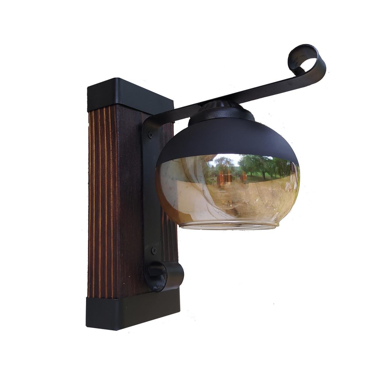 Світильник настінний дерев'яний Бра Light House LPR-20113/1W Коричневий (112227)