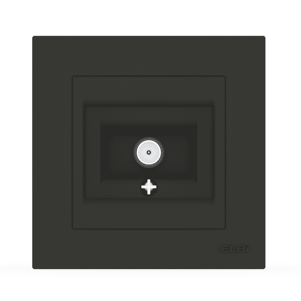 Розетка EL-BI VEGA TV конечная Антрацит матовый (510-016700-273)